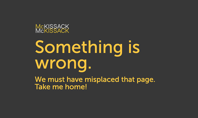 40 páginas de error 404 inteligentes de sitios web reales Ejemplo de página de error 404 del sitio web mckissack y mckissack