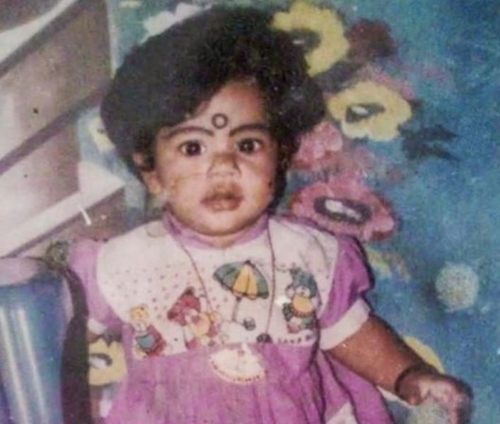 Una foto de la infancia de CA Bhavani Devi