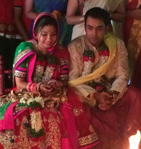 Anirban Lahiri el día de su boda