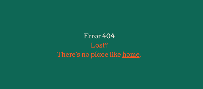 Ejemplo de p&aacute;gina de error 404 del sitio web wildwood bakery
