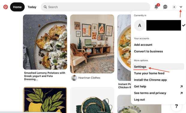 Cómo utilizar Pinterest para empresas: 8 estrategias que debes conocer configuración de la cuenta personal de Pinterest