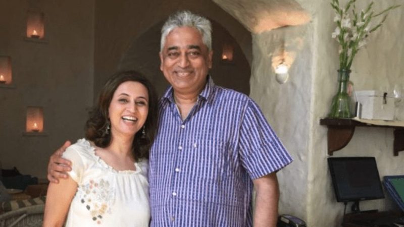 Sagarika con su esposo Rajdeep Sardesai