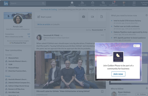 Cómo ejecutar campañas publicitarias de LinkedIn: una guía para principiantes tipos de anuncios dinámicos de LinkedIn Ads