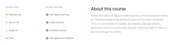 Fundamentos del marketing digital de google