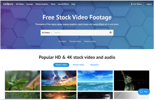 videvo material de archivo de video gratis