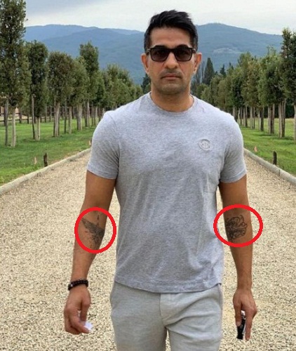 Tatuajes de Shakeel Ladak en sus antebrazos