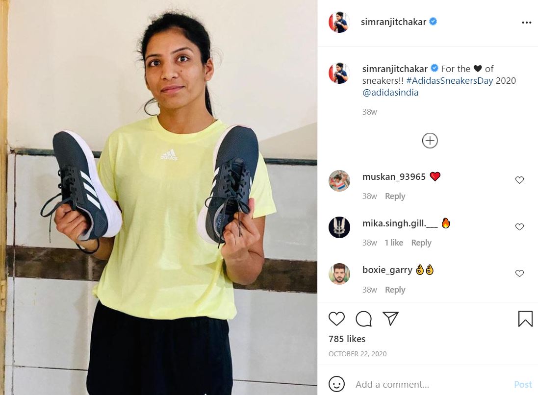 Simranjit Kaur respalda a Adidas