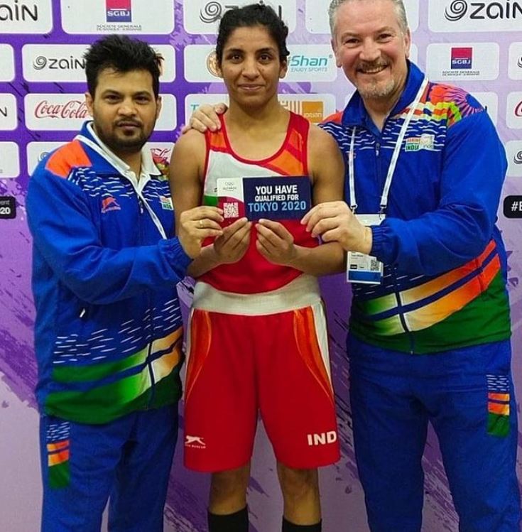 Simranjit Kaur con su entrada a los Juegos Ol&iacute;mpicos de Tokio 2020