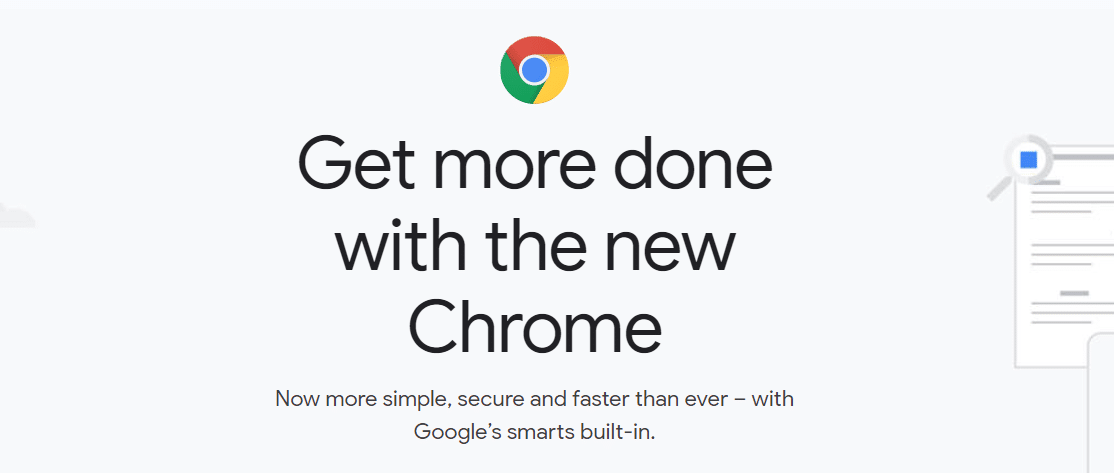 P&aacute;gina de inicio de Google Chrome.