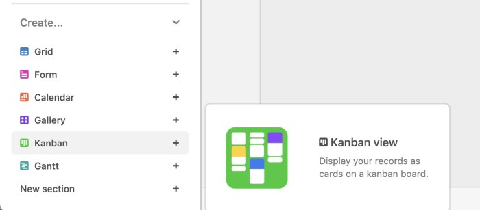 airtable-tips-06-kanban-view Seleccionar la vista Kanban en Airtable