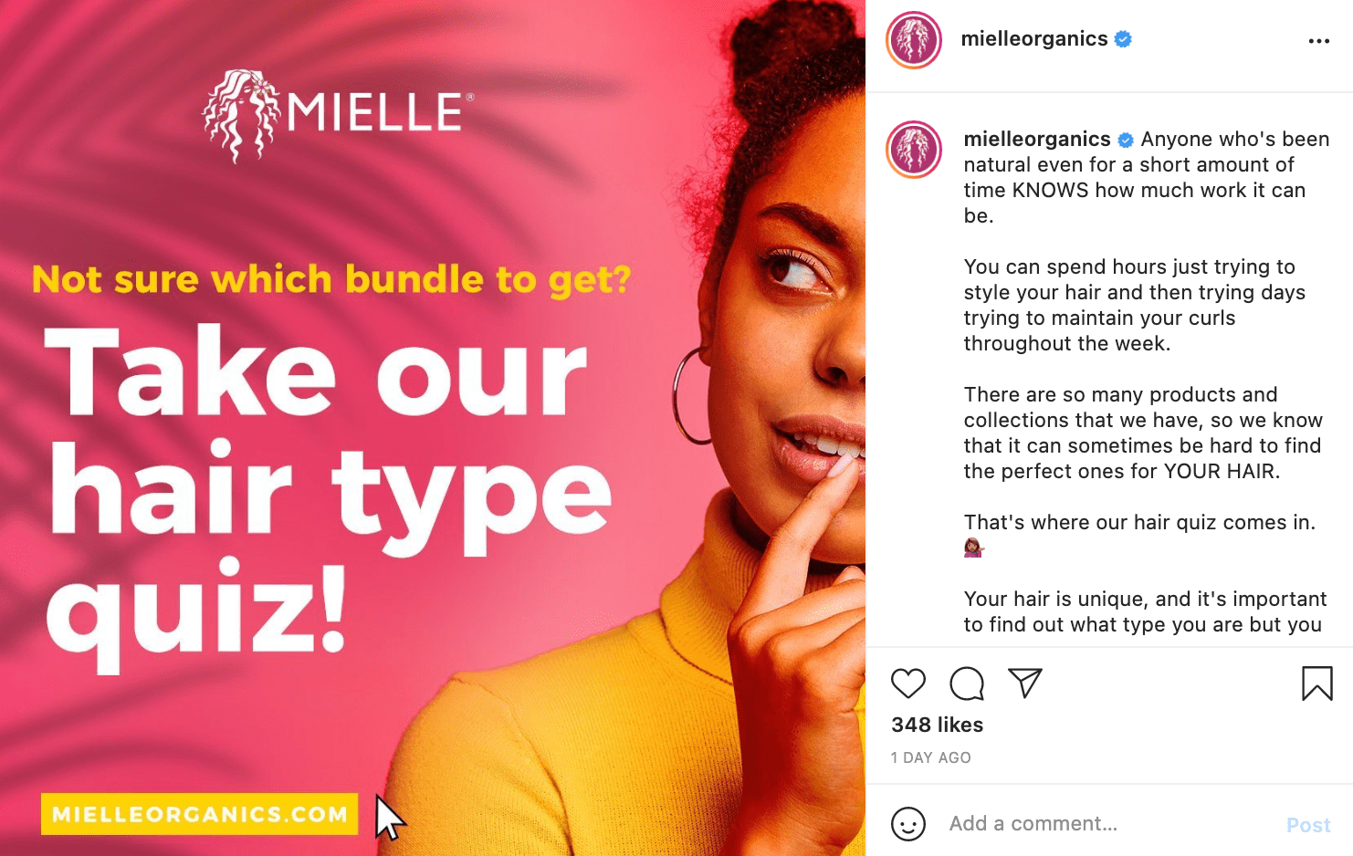 ejemplo de estrategia de redes sociales de mielle organics