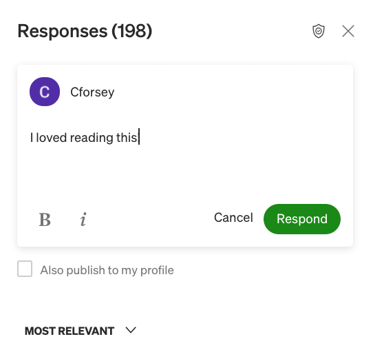 Cómo usar Medium: una guía para principiantes sobre redacción, publicación y promoción en la plataforma respondiendo a una publicación de Medium