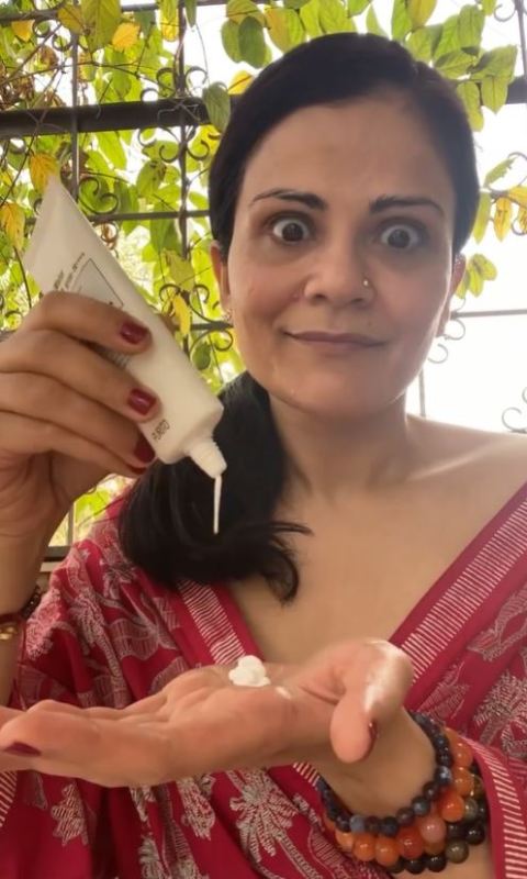 Un producto respaldado por Vasudha Rai en su cuenta de Instagram