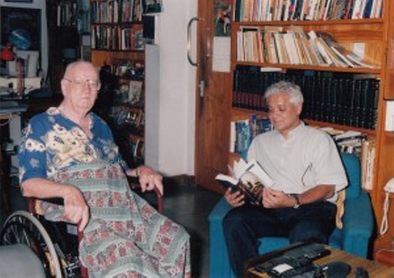 Amitav Ghosh con Arthur C Clarke