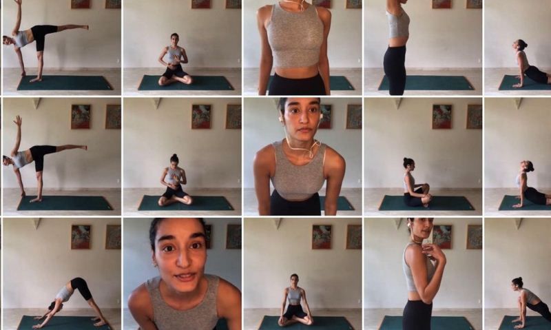 Kanishtha practicando yoga