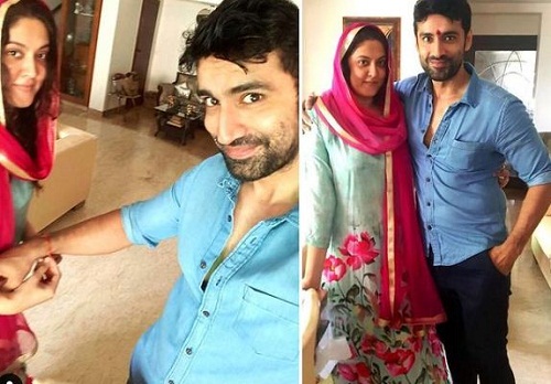 Karan Nath con su hermana Shaina
