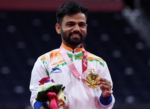 Krishna Nagar con la medalla de oro de los Juegos Paral&iacute;mpicos de Verano 2020