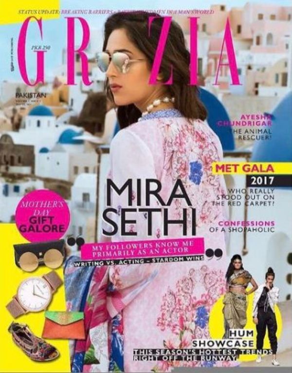 Mira Sethi en la portada de la revista Garzia