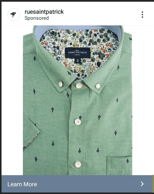 Camisa verde Rue Saint Patrick