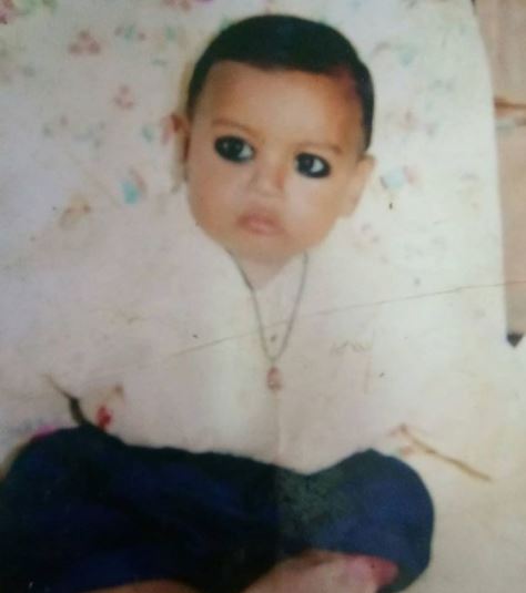 Surjar Singh Gurjar cuando era un beb&eacute;