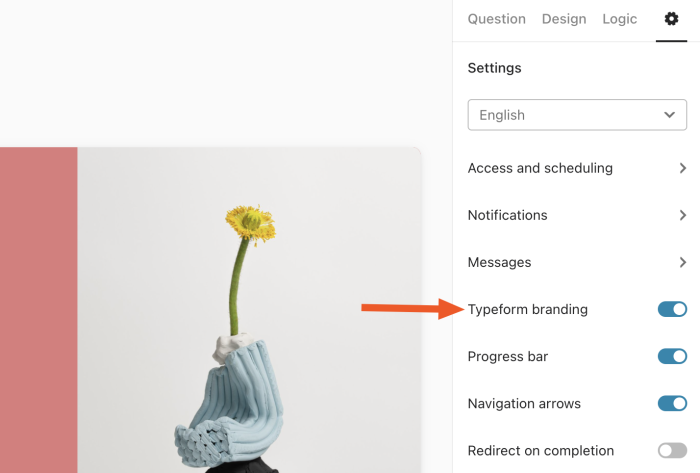 typeform-features-08-branding Desactivar la marca de Typeform