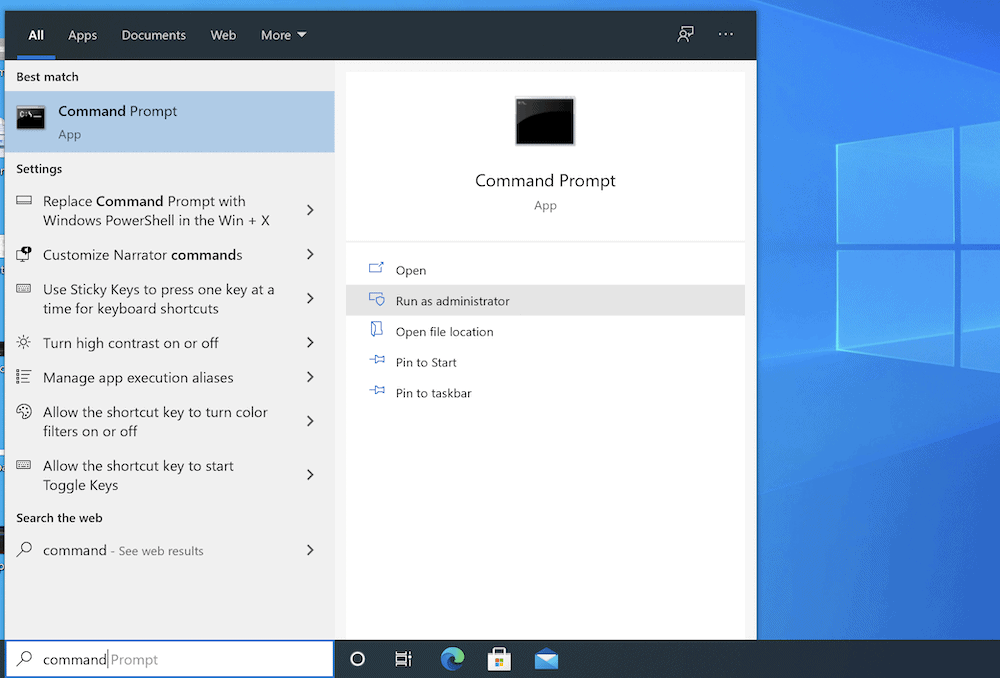 El s&iacute;mbolo del sistema de Windows.