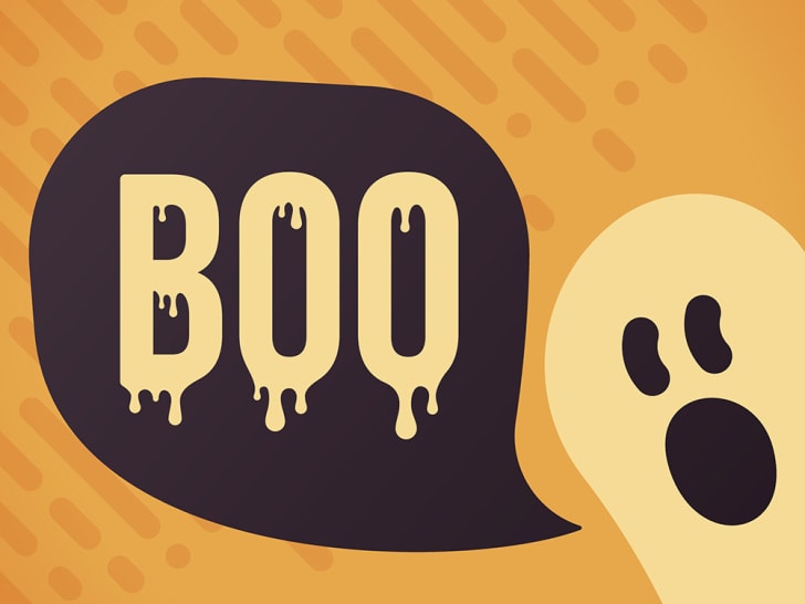 Una ilustraci&oacute;n de un fantasma diciendo abucheo.