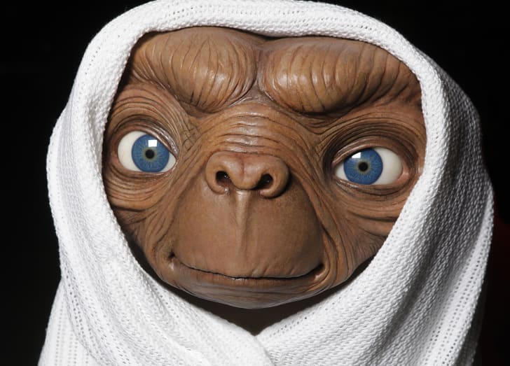 Una figura de cera del extraterrestre de 'ET the Extraterrestrial'.