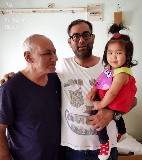 Gaggan Anand con su padre y su hija