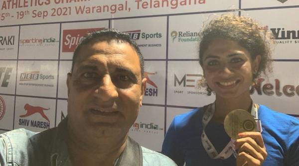 Harmilan Kaur selfie con su padre