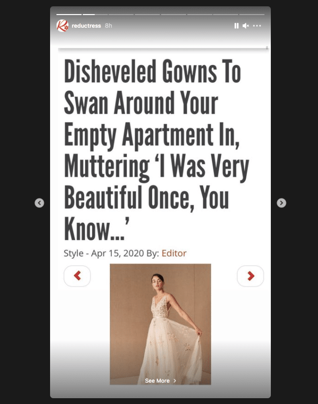 El sitio de noticias sat&iacute;ricas Reductress comparte titulares a trav&eacute;s de publicaciones e historias.