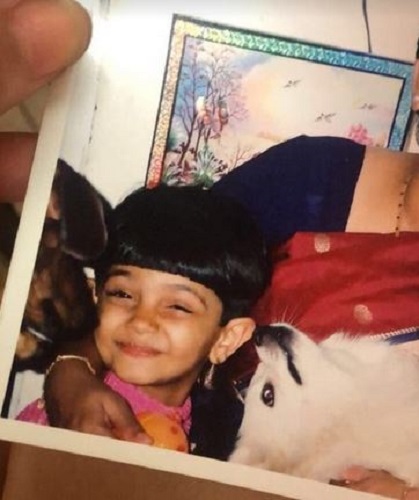 Foto de la infancia de Ishwari Deshpande