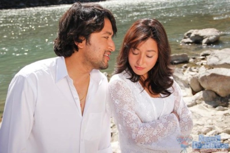 Namrata Shrestha con Raymon Das Shrestha