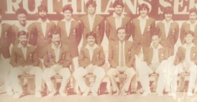 Equipo paquistan&iacute; antes de la gira por Nueva Zelanda en 1985