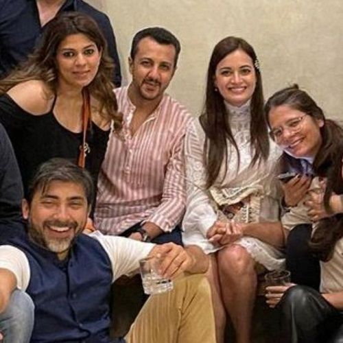 Pooja Dadlani con Dia Mirza y ​​Vaibhav Rekhi