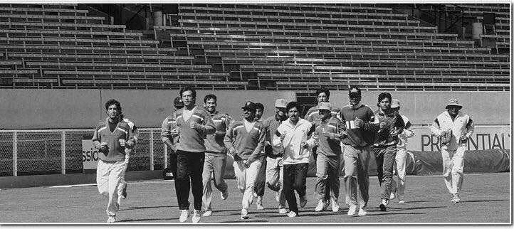 Sesi&oacute;n de pr&aacute;ctica de Ramiz antes del partido inaugural de la Copa del Mundo de 1992