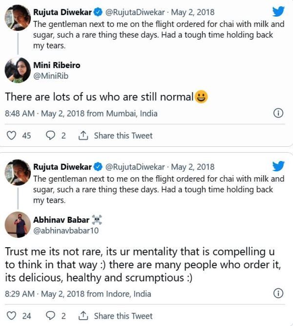 Rujuta Diwekar fue trolleada por su tweet