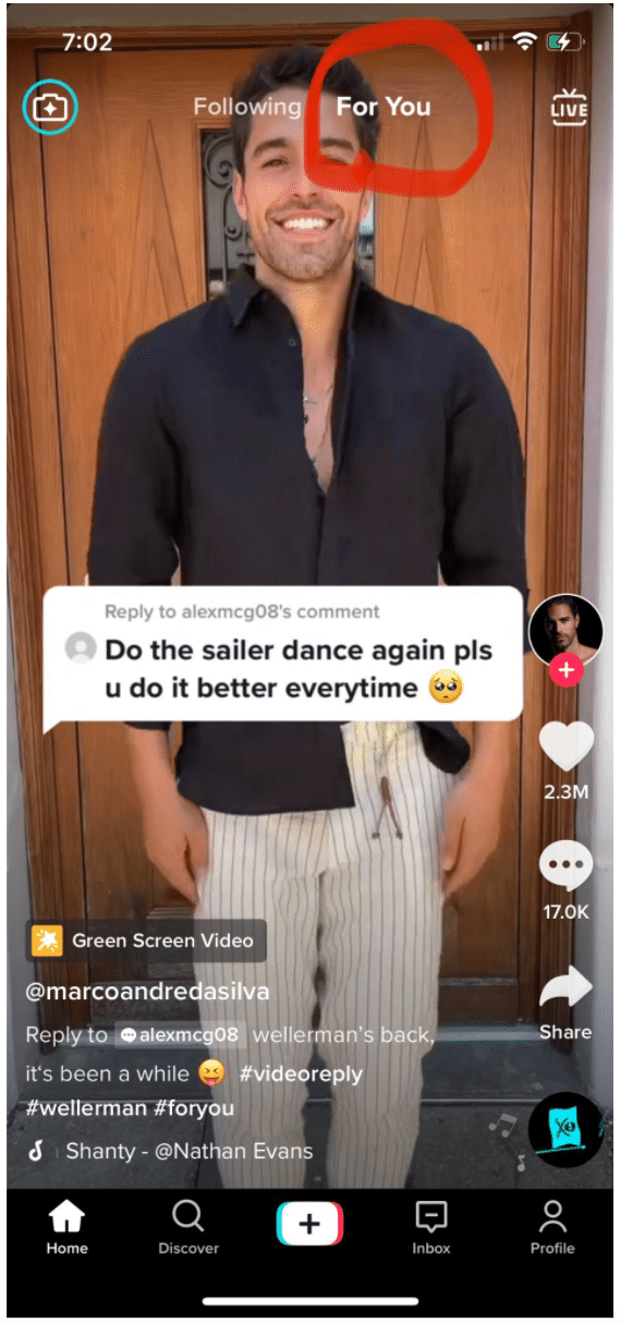 Para ti p&aacute;gina en TikTok