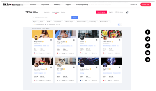 TikTok para el mercado de creadores de negocios
