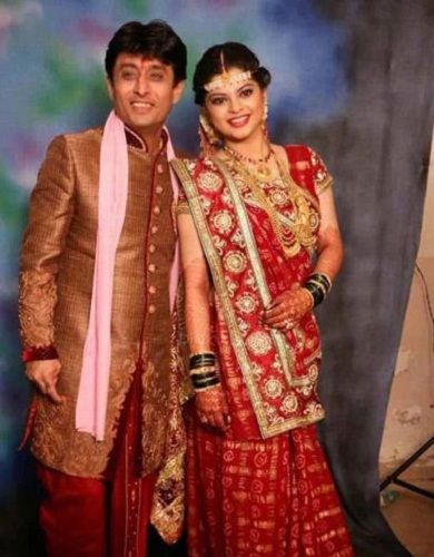 Sneha Wagh con su segundo marido, Anurag Solanki