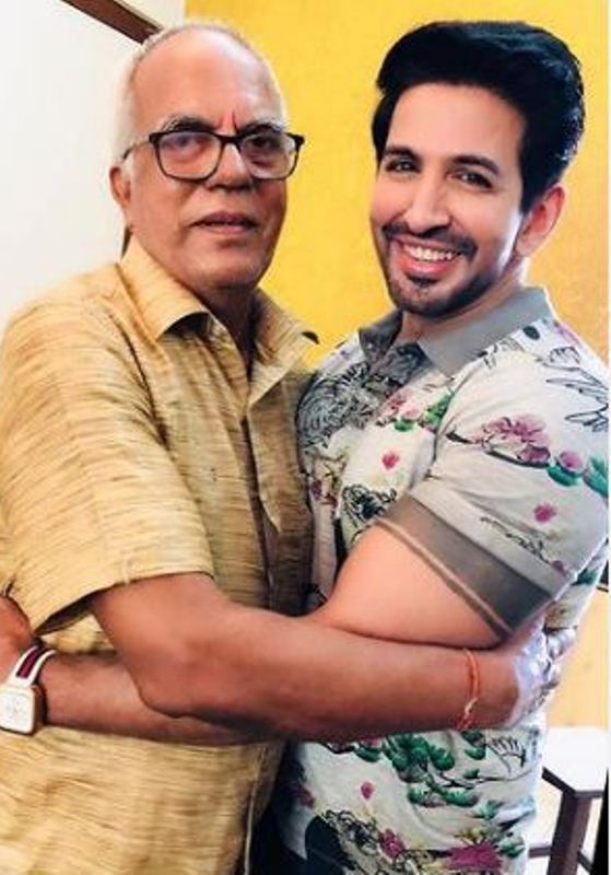 Vishal con su padre