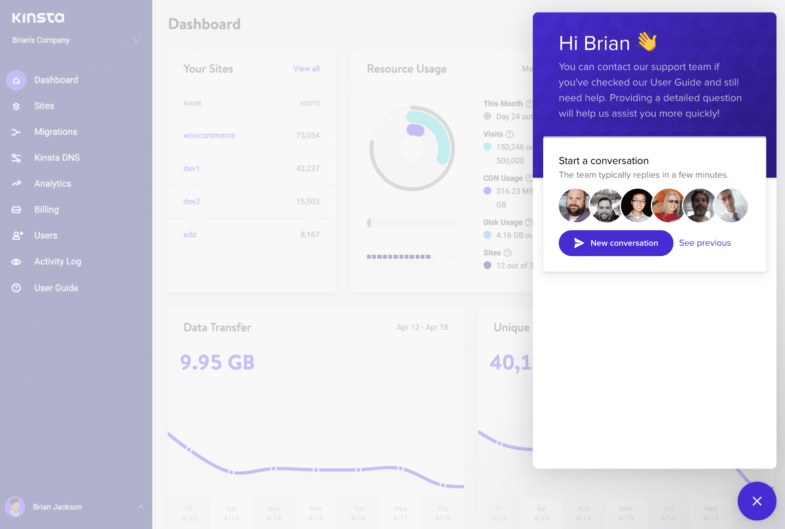 Soporte de Kinsta 24x7