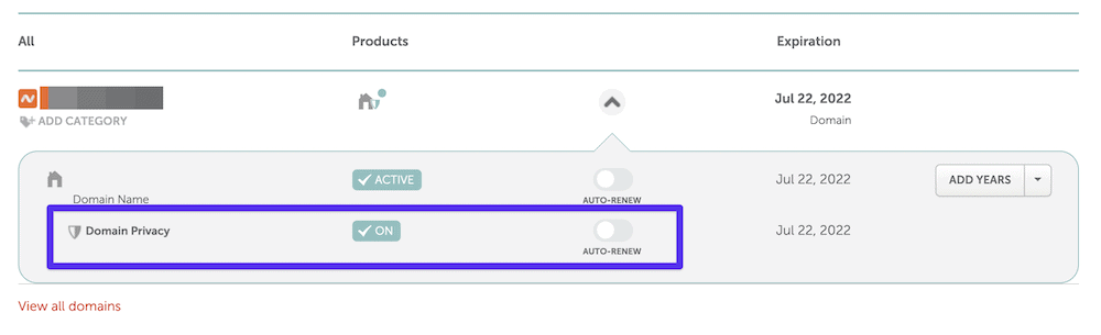 Configuraci&oacute;n de dominio dedicado de Namecheap.