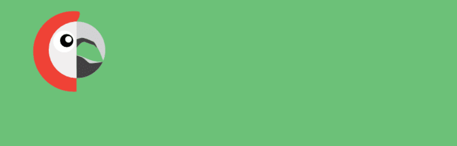 El logotipo del complemento de traducci&oacute;n de Polylang que muestra la cabeza de un loro rojo sobre un fondo verde