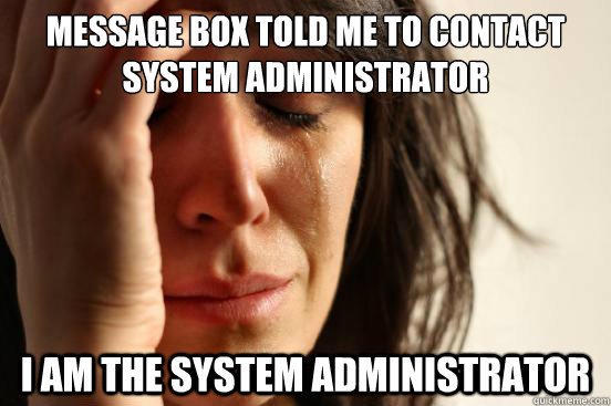 Meme de sysadmin