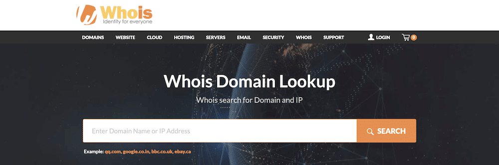 La base de datos de WHOIS.
