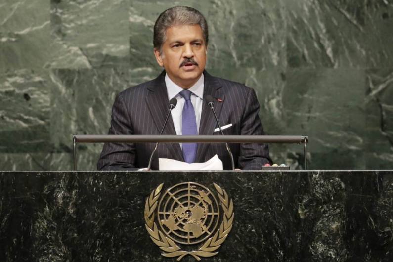 Anand Mahindra habla en el Acuerdo de Par&iacute;s sobre cambio clim&aacute;tico en la sede de la ONU