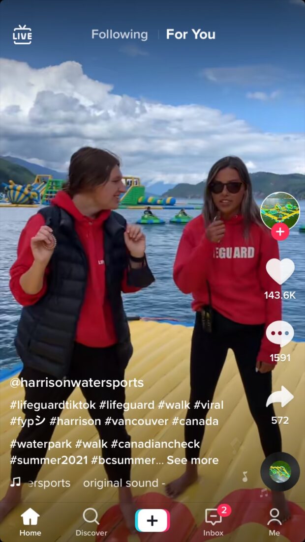 Pesta&ntilde;as Para ti y Siguiendo en TikTok