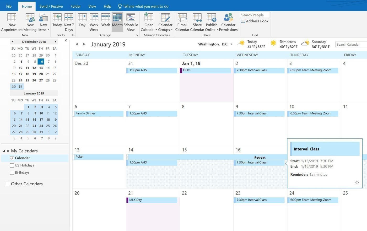 Captura de pantalla de Outlook Captura de pantalla de Outlook