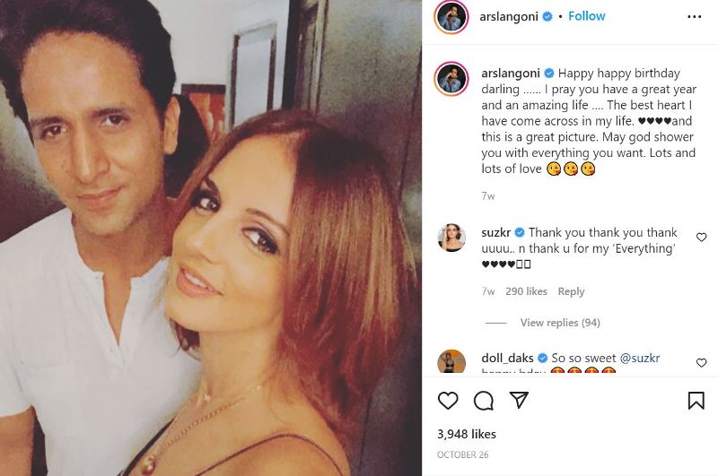 Una publicaci&oacute;n de Arslan Goni con Sussanne Khan